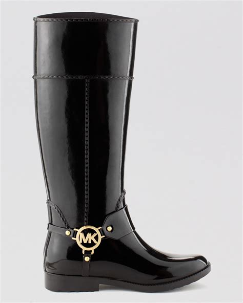 michael kors rain boots black and brown|Michael Kors women rain boots.